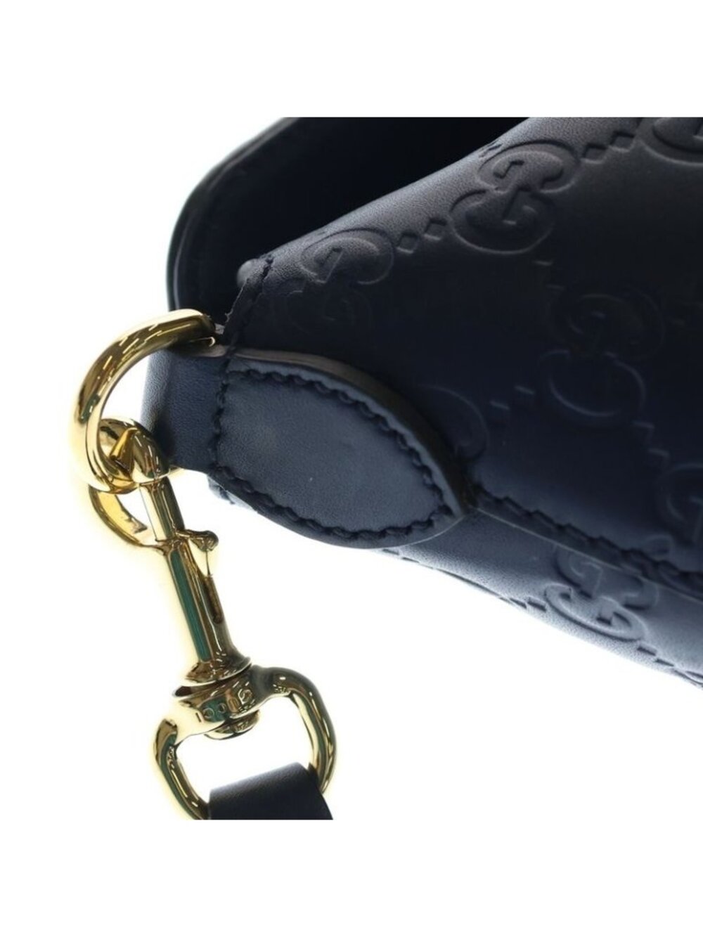 ★SOLD★ Guccissima Handbag Navy Leather - Picture 5 of 6